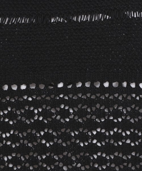 OPAQUE.CLIP（オペークドットクリップ）の「テープヤーンビスチェニット【洗濯機OK／抗ピル】（ニット/セーター・レディース・ブラック/ライトベージュ・00）」の6枚目の写真