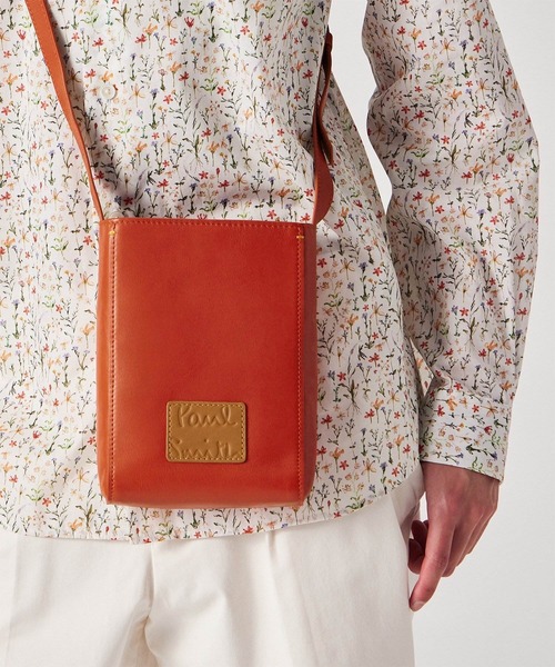 Paul Smith トラベルバッグ　特大容量　レザー　マルチカラー　オレンジ Paul Smith｜ポール・スミス（メンズ）のショルダーバッグ（オレンジ