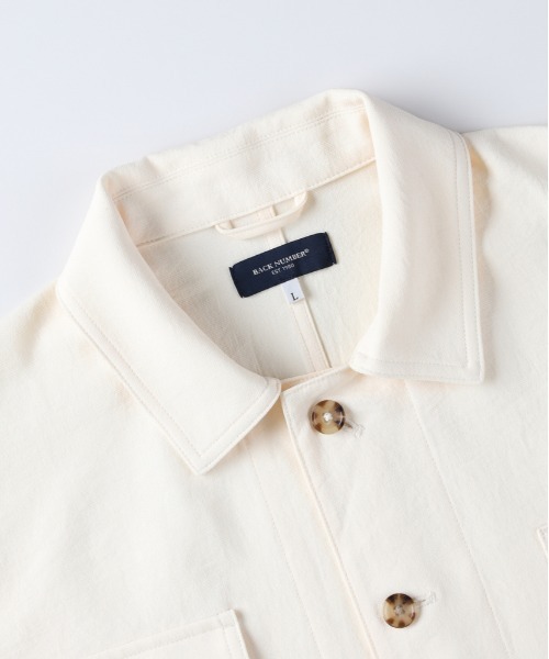 BACK NUMBER(バックナンバー)の「【BACK NUMBER】ダックライクシャツジャケット (軽やか / リラックスシルエット / 機能美 / アメリカンカジュアル)(カバーオール・メンズ・ブラウン/ホワイト/ブラック・M/L/XL/S)」の13枚目の写真