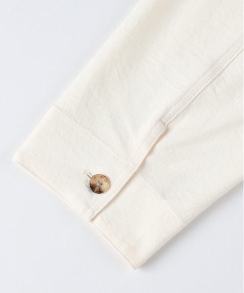 BACK NUMBER(バックナンバー)の「【BACK NUMBER】ダックライクシャツジャケット (軽やか / リラックスシルエット / 機能美 / アメリカンカジュアル)(カバーオール・メンズ・ブラウン/ホワイト/ブラック・M/L/XL/S)」の15枚目の写真