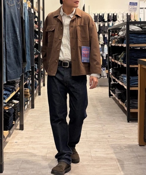 BACK NUMBER(バックナンバー)の「BACK NUMBER(バックナンバー)ダックライクシャツジャケット(ブルゾン・メンズ・ブラウン/ホワイト/ブラック・M/L/XL/S)」の12枚目の写真