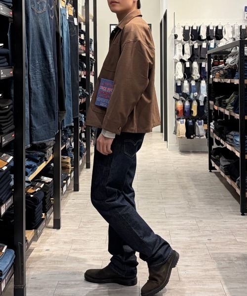 BACK NUMBER(バックナンバー)の「BACK NUMBER(バックナンバー)ダックライクシャツジャケット(ブルゾン・メンズ・ブラウン/ホワイト/ブラック・M/L/XL/S)」の9枚目の写真