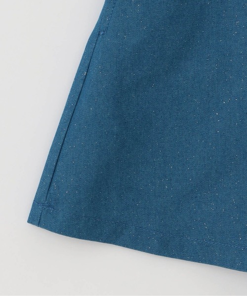 trois lapins kp（トロワラパンケーピー）の「【Trois Lapins】 天竺×ラメデニム 上下セット（Tシャツ/カットソー・キッズ・オフホワイト/ピンク・120cm/130cm/140cm/150cm/160cm）」の10枚目の写真