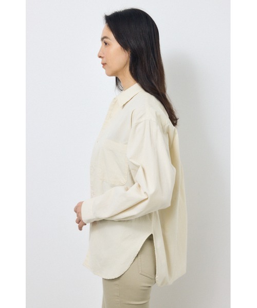 AZUL by moussy(アズールバイマウジー)の「コーデュロイリラックスポケットシャツ(シャツ/ブラウス・レディース・アイボリー/ライトピンク/ライトブラック・FREE)」の7枚目の写真