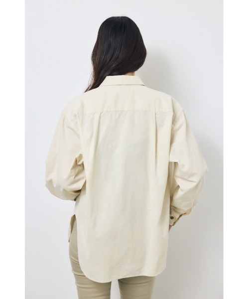 AZUL by moussy(アズールバイマウジー)の「コーデュロイリラックスポケットシャツ(シャツ/ブラウス・レディース・アイボリー/ライトピンク/ライトブラック・FREE)」の8枚目の写真