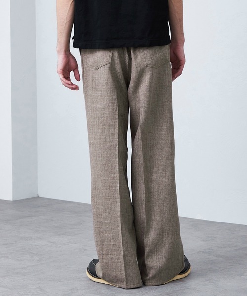Lee(リー)の「Wrangler/ラングラー【MENS】WRANCHER WIDE/【リネンライク】ランチャーフレアーワイド(その他パンツ・メンズ・チャコール/ベージュ/ブラック・MEDIUM/SMALL/LARGE/X-LARGE)」の3枚目の写真