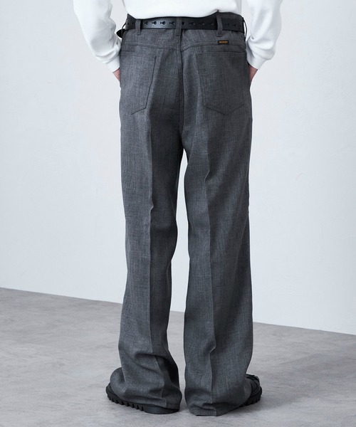Lee(リー)の「Wrangler/ラングラー【MENS】WRANCHER WIDE/【リネンライク】ランチャーフレアーワイド(その他パンツ・メンズ・チャコール/ベージュ/ブラック・MEDIUM/SMALL/LARGE/X-LARGE)」の8枚目の写真