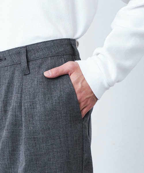 Lee(リー)の「Wrangler/ラングラー【MENS】WRANCHER WIDE/【リネンライク】ランチャーフレアーワイド(その他パンツ・メンズ・チャコール/ベージュ/ブラック・MEDIUM/SMALL/LARGE/X-LARGE)」の11枚目の写真