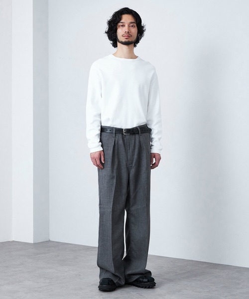 Lee(リー)の「Wrangler/ラングラー【MENS】WRANCHER WIDE/【リネンライク】ランチャーフレアーワイド(その他パンツ・メンズ・チャコール/ベージュ/ブラック・MEDIUM/SMALL/LARGE/X-LARGE)」の15枚目の写真