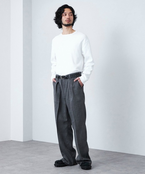 Lee(リー)の「Wrangler/ラングラー【MENS】WRANCHER WIDE/【リネンライク】ランチャーフレアーワイド(その他パンツ・メンズ・チャコール/ベージュ/ブラック・MEDIUM/SMALL/LARGE/X-LARGE)」の16枚目の写真