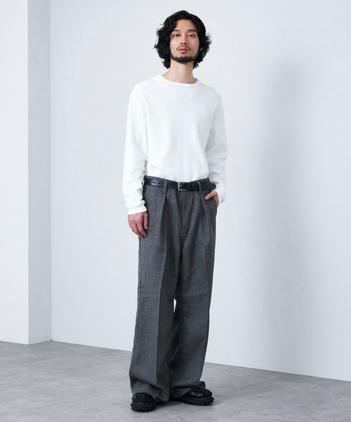 Lee(リー)の「Wrangler/ラングラー【MENS】WRANCHER WIDE/【リネンライク】ランチャーフレアーワイド(その他パンツ・メンズ・チャコール/ベージュ/ブラック・MEDIUM/SMALL/LARGE/X-LARGE)」の17枚目の写真