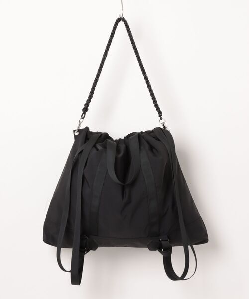 Doux archives（ドゥアルシーヴ）の「ナイロン３ＷＡＹスクエアトート（トートバッグ・レディース・ブラック/ベージュ・FREE）」の3枚目の写真