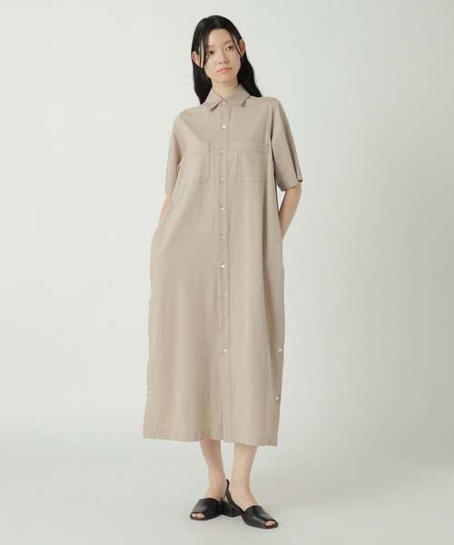 ZUCCa（ズッカ）の「SEERSUCKER STRIPE / S（ワンピース・レディース・ベージュ/ブラック/オフホワイト・M size）」の4枚目の写真