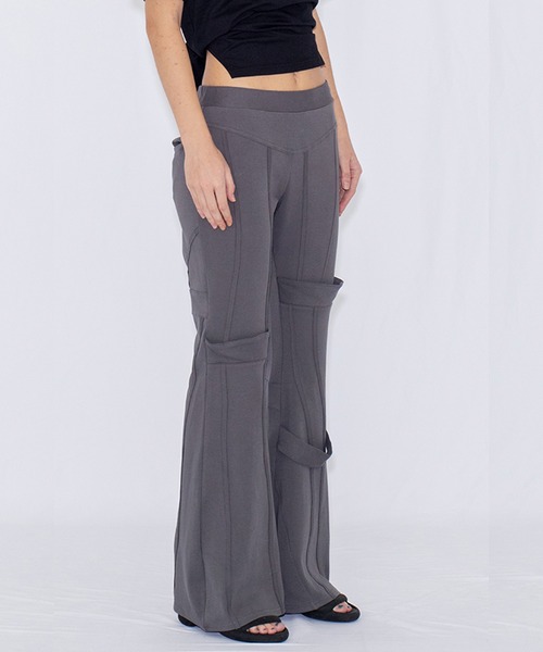 VIAVANDA(ヴィアヴァンダ)の「SWITCHING JERSEY PANTS(その他パンツ・レディース・グレー/ブラック・FREE)」の3枚目の写真