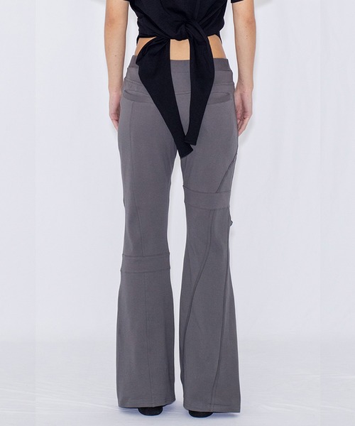 VIAVANDA(ヴィアヴァンダ)の「SWITCHING JERSEY PANTS(その他パンツ・レディース・グレー/ブラック・FREE)」の4枚目の写真