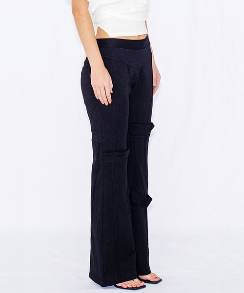 VIAVANDA(ヴィアヴァンダ)の「SWITCHING JERSEY PANTS(その他パンツ・レディース・グレー/ブラック・FREE)」の11枚目の写真