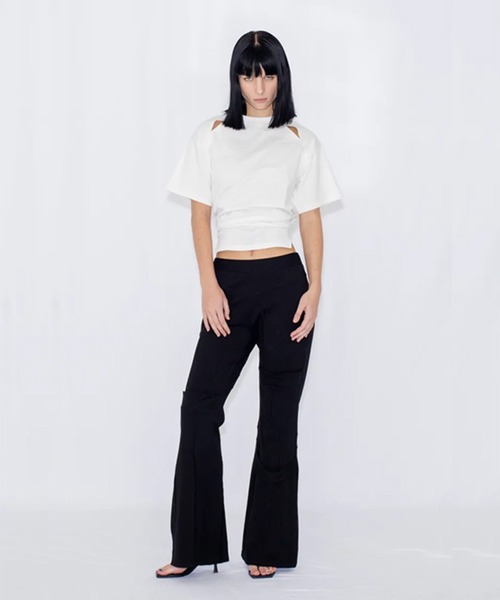 VIAVANDA(ヴィアヴァンダ)の「SWITCHING JERSEY PANTS(その他パンツ・レディース・グレー/ブラック・FREE)」の14枚目の写真