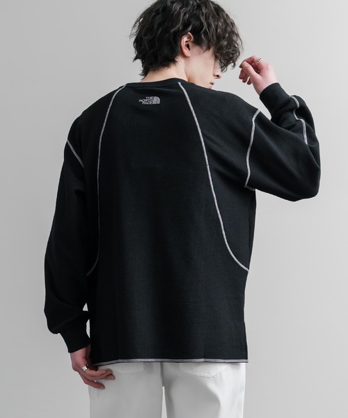 THE NORTH FACE（ザノースフェイス）の「THE NORTH FACE ザ・ノースフェイス M'S SERRA L/S R/TEE ワンポイントロゴ刺繍ワッフル長袖Tシャツ（Tシャツ/カットソー・メンズ・ブラック・M/L）」の21枚目の写真