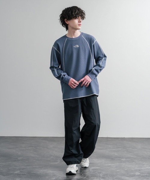THE NORTH FACE（ザノースフェイス）の「THE NORTH FACE ザ・ノースフェイス M'S SERRA L/S R/TEE ワンポイントロゴ刺繍ワッフル長袖Tシャツ（Tシャツ/カットソー・メンズ・ブラック・M/L）」の4枚目の写真