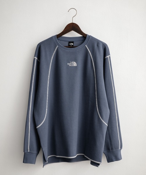 THE NORTH FACE（ザノースフェイス）の「THE NORTH FACE ザ・ノースフェイス M'S SERRA L/S R/TEE ワンポイントロゴ刺繍ワッフル長袖Tシャツ（Tシャツ/カットソー・メンズ・ブラック・M/L）」の6枚目の写真