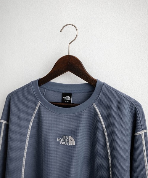 THE NORTH FACE（ザノースフェイス）の「THE NORTH FACE ザ・ノースフェイス M'S SERRA L/S R/TEE ワンポイントロゴ刺繍ワッフル長袖Tシャツ（Tシャツ/カットソー・メンズ・ブラック・M/L）」の8枚目の写真
