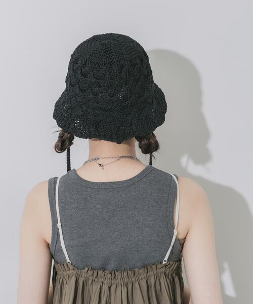 SMELLY（スメリー）の「クロスアミサーモハット（ハット・レディース・アイボリー/ブラック・-）」の15枚目の写真