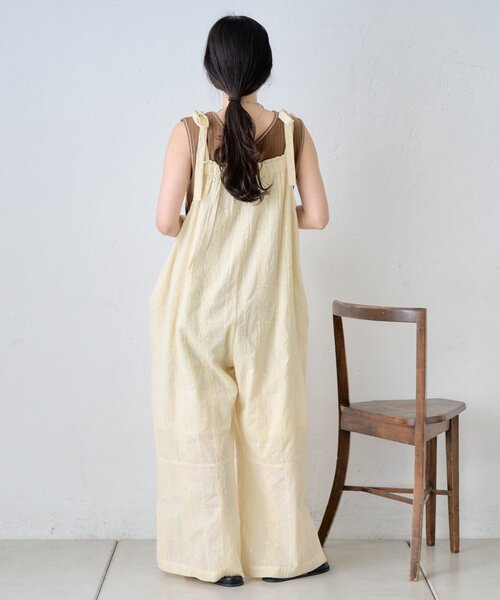 CIAOPANIC TYPY（チャオパニックティピー）の「【india】アソート肩紐リボンサロペット（サロペット/オーバーオール・レディース・ホワイト/ブラック/ブルー・MEDIUM/SMALL）」の10枚目の写真