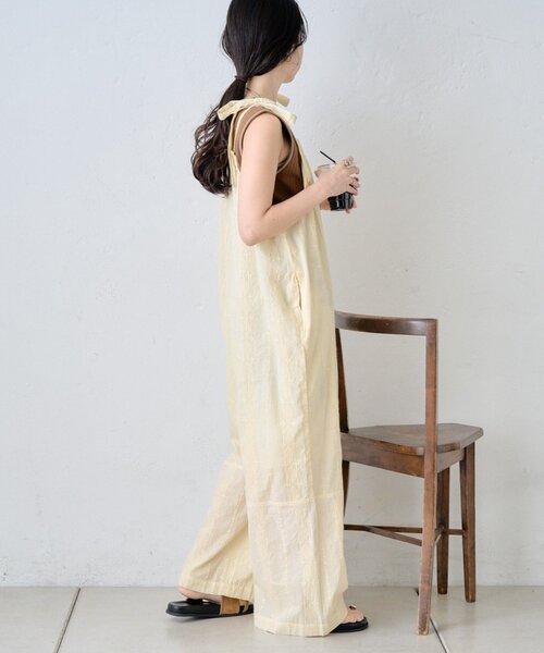 CIAOPANIC TYPY（チャオパニックティピー）の「【india】アソート肩紐リボンサロペット（サロペット/オーバーオール・レディース・ホワイト/ブラック/ブルー・MEDIUM/SMALL）」の11枚目の写真