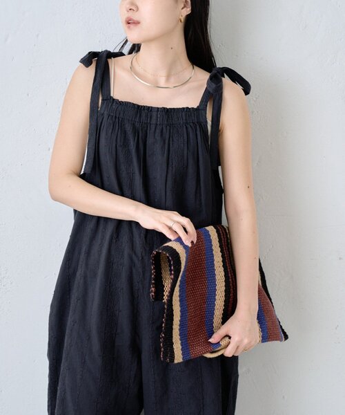 CIAOPANIC TYPY（チャオパニックティピー）の「【india】アソート肩紐リボンサロペット（サロペット/オーバーオール・レディース・ホワイト/ブラック/ブルー・MEDIUM/SMALL）」の14枚目の写真