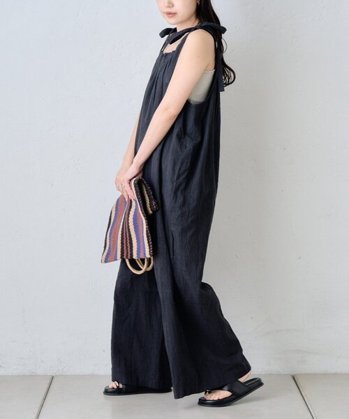 CIAOPANIC TYPY（チャオパニックティピー）の「【india】アソート肩紐リボンサロペット（サロペット/オーバーオール・レディース・ホワイト/ブラック/ブルー・MEDIUM/SMALL）」の20枚目の写真