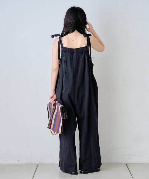 CIAOPANIC TYPY（チャオパニックティピー）の「【india】アソート肩紐リボンサロペット（サロペット/オーバーオール・レディース・ホワイト/ブラック/ブルー・MEDIUM/SMALL）」の21枚目の写真