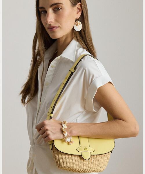 LAUREN RALPH LAUREN（ローレン ラルフ ローレン）の「ストローレザー スモール Lynden ショルダー バッグ（ショルダーバッグ・レディース・ナチュラル・ONE）」の7枚目の写真