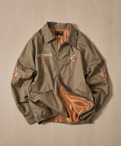 TAILOR TOYO(テーラートウヨウ)の「【TAILOR TOYO/東洋テーラー】COTTON VIET-NAM JACKET DRAGON(その他アウター・メンズ・ベージュ/ブラック・L/M)」の1枚目の写真