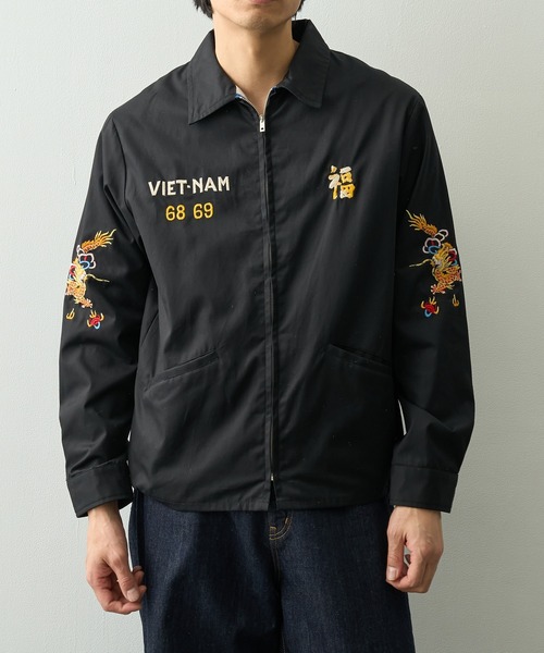 TAILOR TOYO(テーラートウヨウ)の「【TAILOR TOYO/東洋テーラー】COTTON VIET-NAM JACKET DRAGON(その他アウター・メンズ・ベージュ/ブラック・L/M)」の3枚目の写真