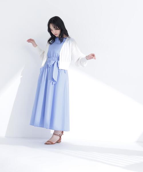 NATURAL BEAUTY BASIC(ナチュラルビューティーベーシック)の「【ちょうど、いい服】さらりと、涼しげ麻混カーディガン(カーディガン/ボレロ・レディース・ブラック/オフホワイト/ラベンダー/ネイビー/ベージュ・フリ-)」の18枚目の写真
