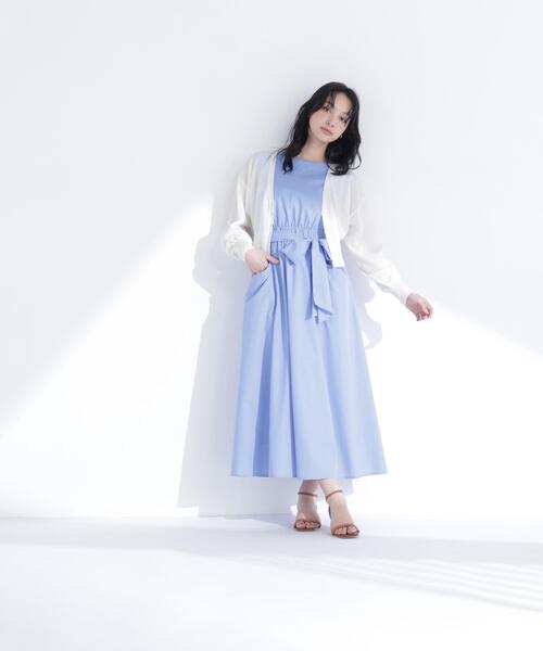 NATURAL BEAUTY BASIC(ナチュラルビューティーベーシック)の「【ちょうど、いい服】さらりと、涼しげ麻混カーディガン(カーディガン/ボレロ・レディース・ブラック/オフホワイト/ラベンダー/ネイビー/ベージュ・フリ-)」の22枚目の写真
