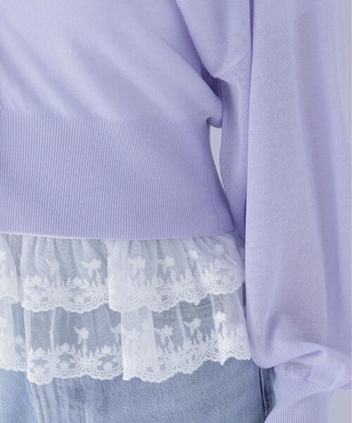 NATURAL BEAUTY BASIC(ナチュラルビューティーベーシック)の「【ちょうど、いい服】さらりと、涼しげ麻混カーディガン(カーディガン/ボレロ・レディース・ブラック/オフホワイト/ラベンダー/ネイビー/ベージュ・フリ-)」の7枚目の写真