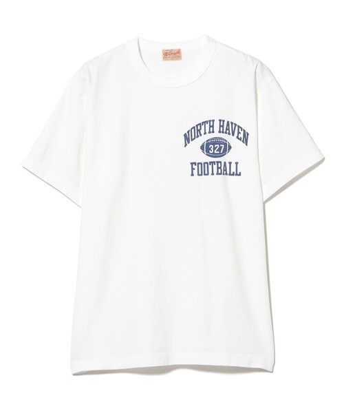 BEAMS BOY(ビームスボーイ)の「WHITESVILLE / FOOT BALL PRINT TEE(Tシャツ/カットソー・レディース・ホワイト・SMALL)」の2枚目の写真
