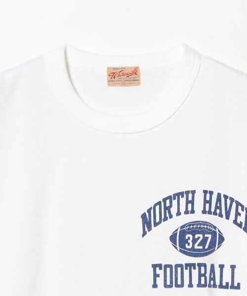 BEAMS BOY(ビームスボーイ)の「WHITESVILLE / FOOT BALL PRINT TEE(Tシャツ/カットソー・レディース・ホワイト・SMALL)」の3枚目の写真