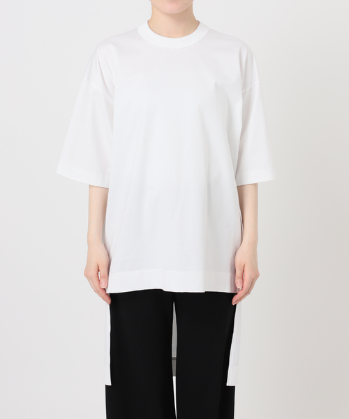 CINOH(チノ)の「【CINOH / チノ】別注アシンメトリーテイルTシャツ(Tシャツ/カットソー・レディース・ブラック/ホワイト/ライトグレー・FREE)」の16枚目の写真