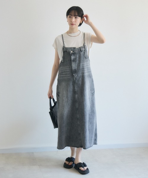 Paradise Picnic（パラダイスピクニック）の「【SUGAR ROSE】 バックスリットフレンチスリーブTシャツ（Tシャツ/カットソー・レディース・モカ/アイボリー/ブラック・FREE）」の11枚目の写真