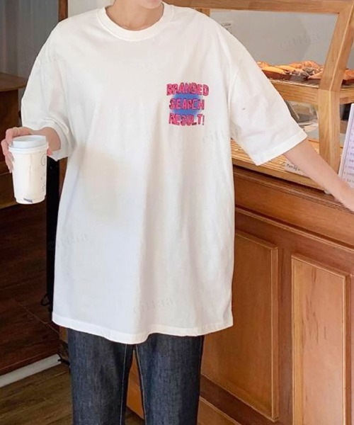 Dalfwin(ダールフィン)の「韓国ファッション BRANDEDヴィンテージプリント半袖Tシャツ(Tシャツ/カットソー・レディース・チャコールグレー/ピンク/ホワイト・FREE)」の8枚目の写真