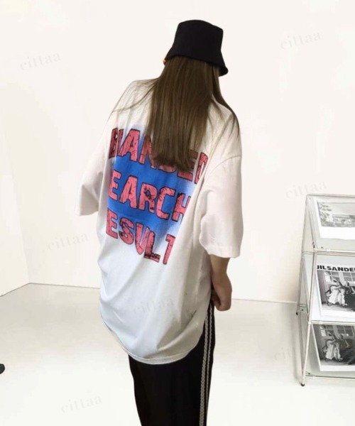 Dalfwin(ダールフィン)の「韓国ファッション BRANDEDヴィンテージプリント半袖Tシャツ(Tシャツ/カットソー・レディース・チャコールグレー/ピンク/ホワイト・FREE)」の12枚目の写真