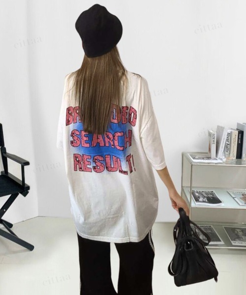 Dalfwin(ダールフィン)の「韓国ファッション BRANDEDヴィンテージプリント半袖Tシャツ(Tシャツ/カットソー・レディース・チャコールグレー/ピンク/ホワイト・FREE)」の14枚目の写真