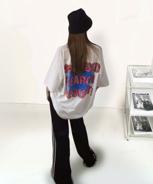 Dalfwin(ダールフィン)の「韓国ファッション BRANDEDヴィンテージプリント半袖Tシャツ(Tシャツ/カットソー・レディース・チャコールグレー/ピンク/ホワイト・FREE)」の17枚目の写真