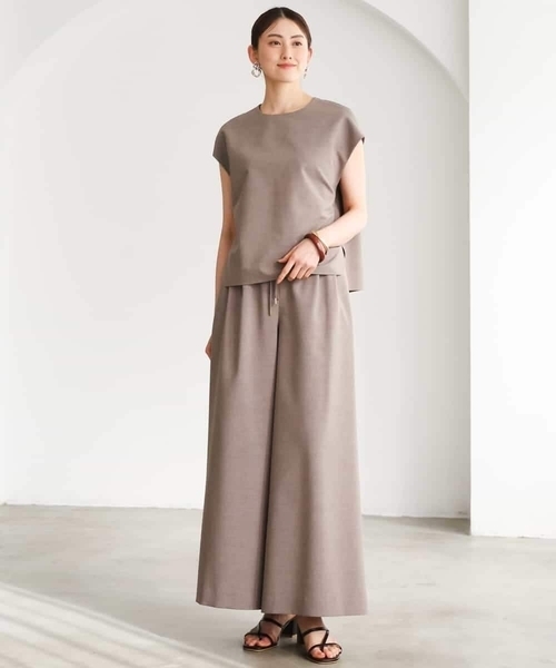 MICHEL KLEIN（ミッシェル・クラン）の「[セットアップ対応]フレンチスリーブブラウス（シャツ/ブラウス・レディース・ブラック/ブラウン・38）」の12枚目の写真