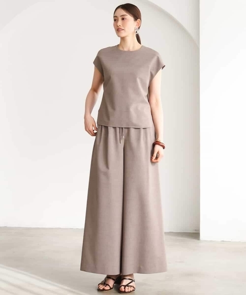 MICHEL KLEIN（ミッシェル・クラン）の「[セットアップ対応]フレンチスリーブブラウス（シャツ/ブラウス・レディース・ブラック/ブラウン・38）」の13枚目の写真
