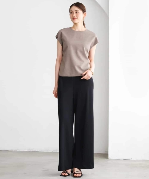 MICHEL KLEIN（ミッシェル・クラン）の「[セットアップ対応]フレンチスリーブブラウス（シャツ/ブラウス・レディース・ブラック/ブラウン・38）」の17枚目の写真