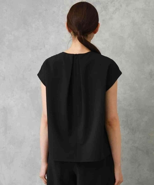 MICHEL KLEIN（ミッシェル・クラン）の「[セットアップ対応]フレンチスリーブブラウス（シャツ/ブラウス・レディース・ブラック/ブラウン・38）」の21枚目の写真