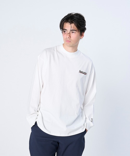 FLASH PACKER(フラッシュパッカー)の「セミモックネック ロングスリーブTシャツ(Tシャツ/カットソー・メンズ・ブラック/ホワイト/ネイビー・M/S/XL)」の20枚目の写真